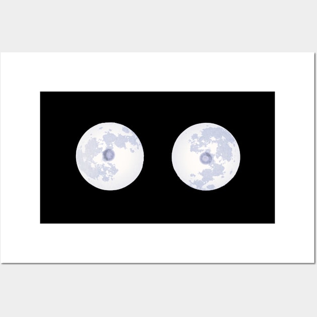 Moon Boobs Wall Art by Urban_Vintage